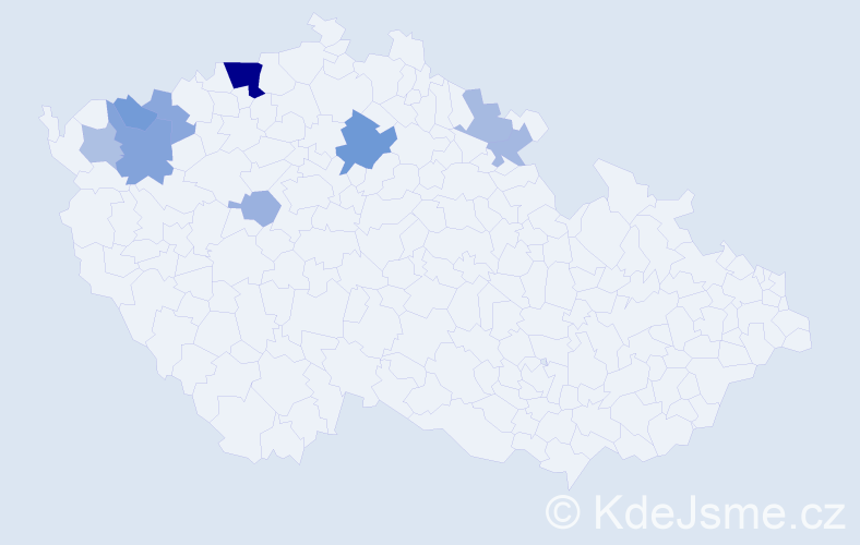 Příjmení: 'Weigendová', počet výskytů 20 v celé ČR