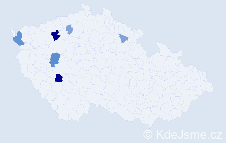 Příjmení: 'Clepacec', počet výskytů 14 v celé ČR