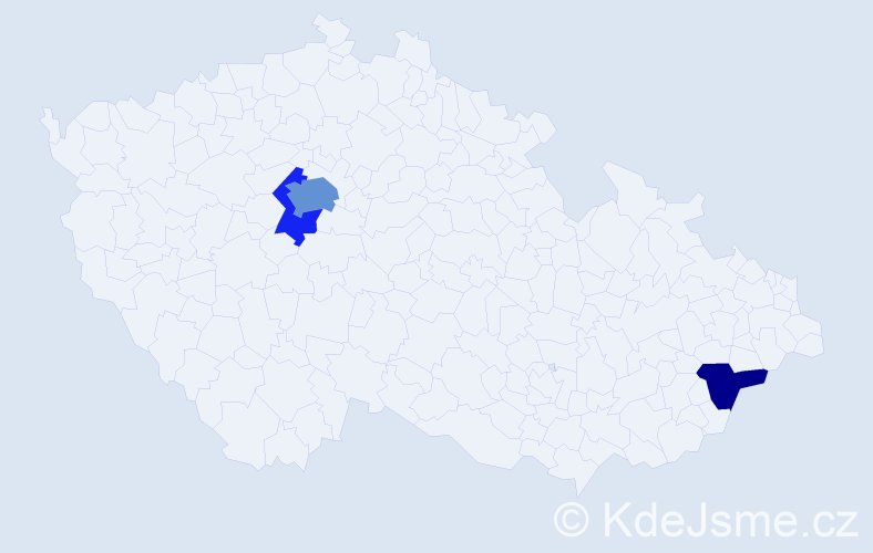 Příjmení: 'Flendr', počet výskytů 6 v celé ČR