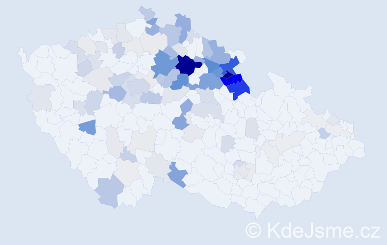 Příjmení: 'Švorcová', počet výskytů 384 v celé ČR