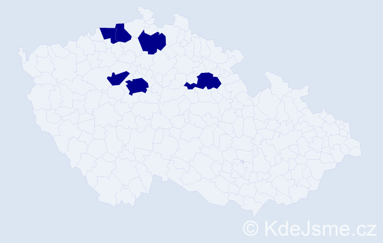 Příjmení: 'Tkačenko', počet výskytů 6 v celé ČR