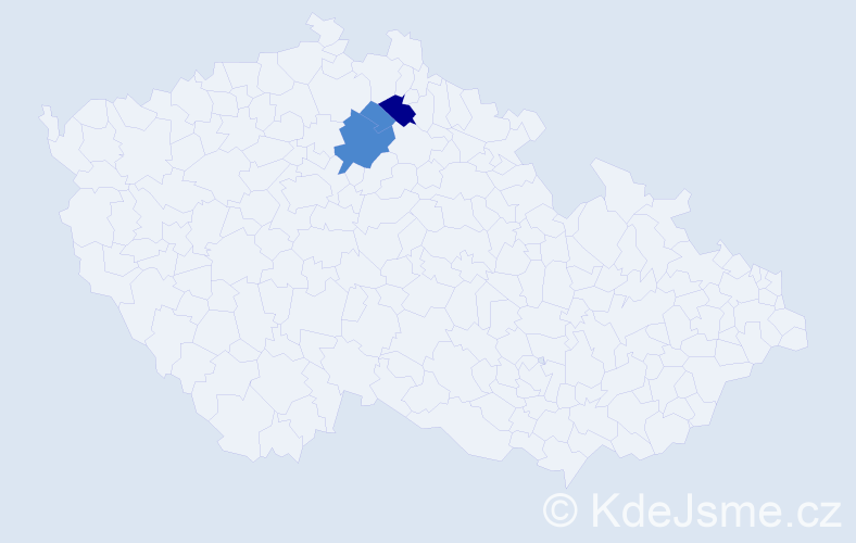 Příjmení: 'Prokurát', počet výskytů 8 v celé ČR