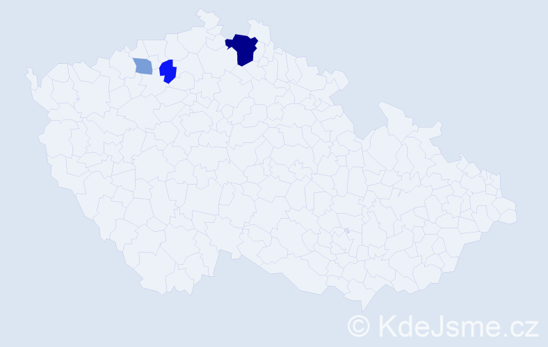 Příjmení: 'Fujačková', počet výskytů 7 v celé ČR