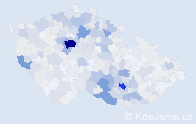 Příjmení: 'Dufek', počet výskytů 2438 v celé ČR