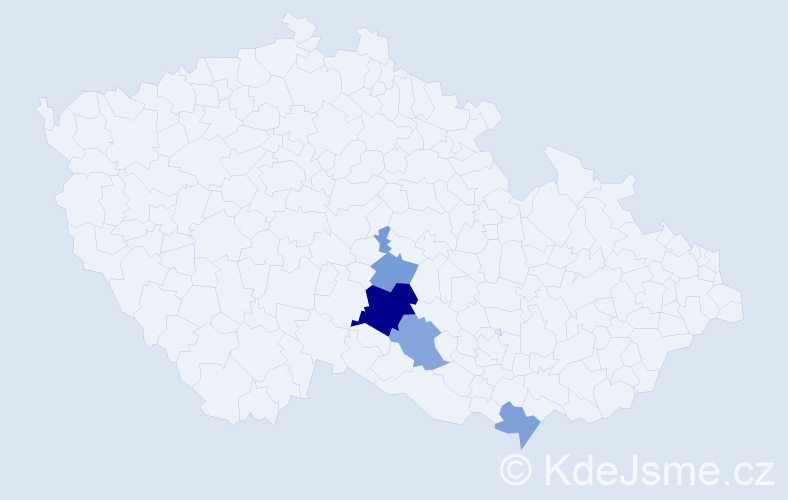 Příjmení: 'Tomenendal', počet výskytů 8 v celé ČR
