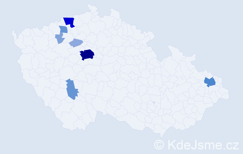Příjmení: 'Cingl', počet výskytů 28 v celé ČR