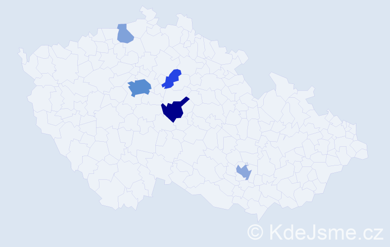 Příjmení: 'Tornová', počet výskytů 18 v celé ČR