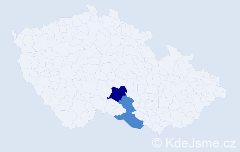 Příjmení: 'Lafuntálová', počet výskytů 5 v celé ČR