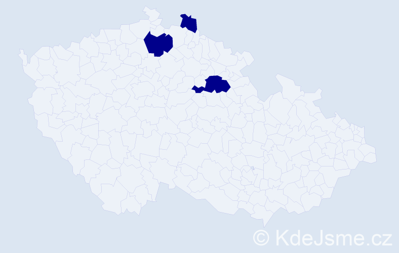 Příjmení: 'Tvrzká', počet výskytů 3 v celé ČR