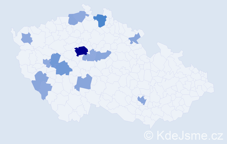 Příjmení: 'Žibřid', počet výskytů 37 v celé ČR