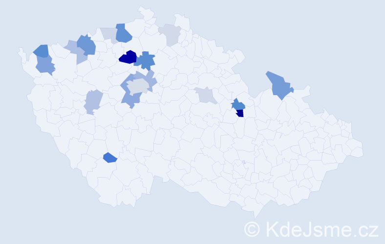 Příjmení: 'Abtová', počet výskytů 46 v celé ČR