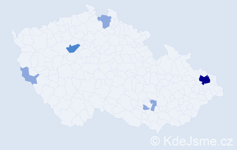Příjmení: 'Koláčová', počet výskytů 13 v celé ČR
