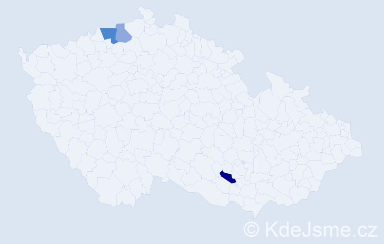 Příjmení: 'Krydl', počet výskytů 11 v celé ČR