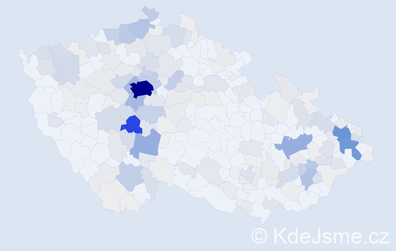 Příjmení: 'Stiborová', počet výskytů 802 v celé ČR
