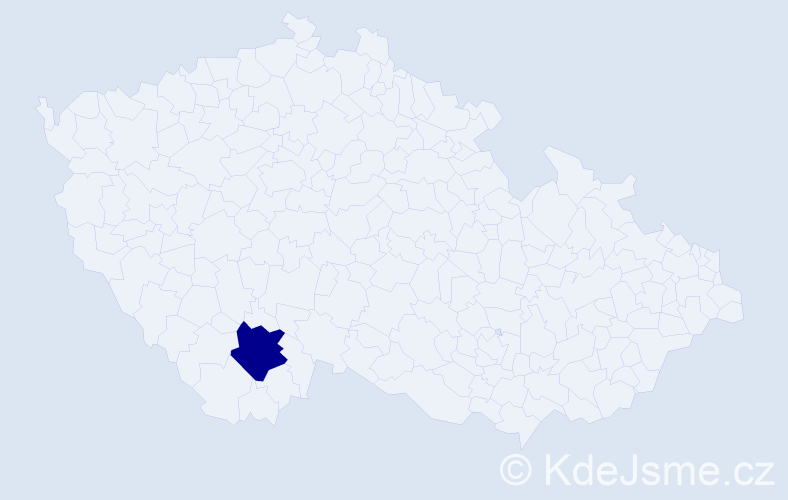 Příjmení: 'Tobi', počet výskytů 1 v celé ČR