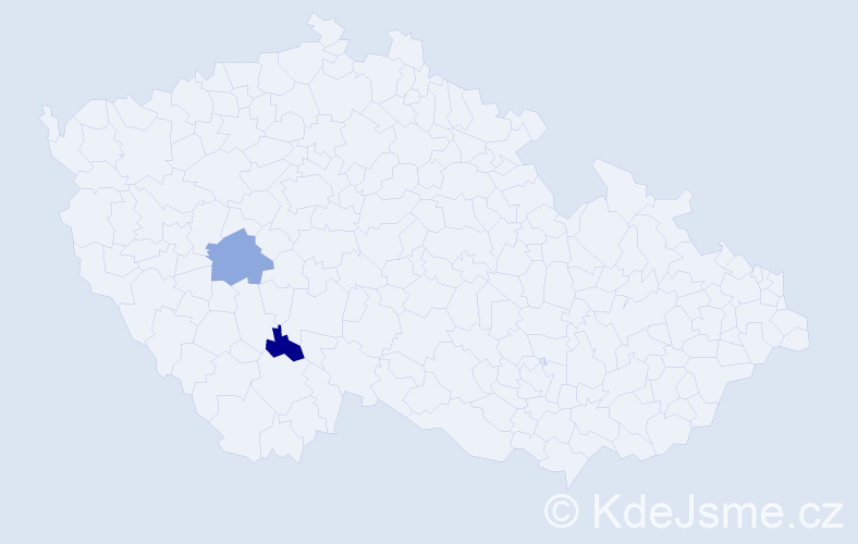 Příjmení: 'Teyba', počet výskytů 2 v celé ČR