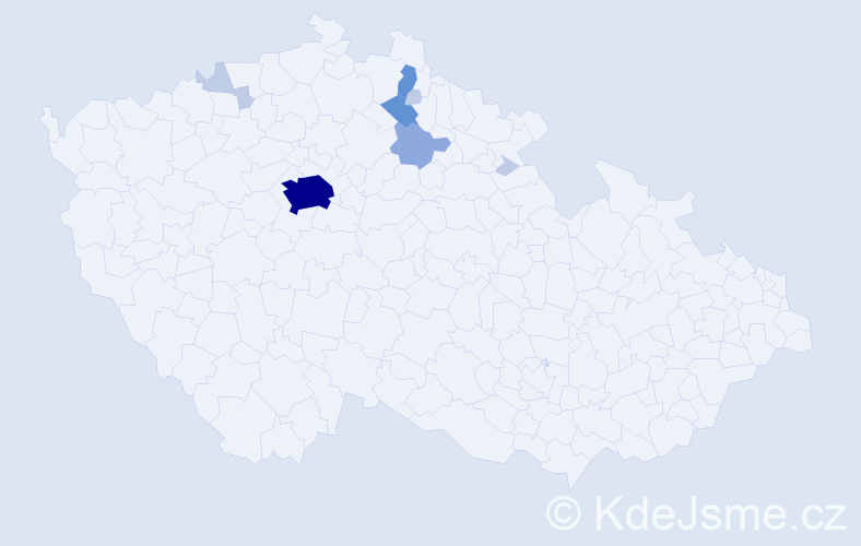 Příjmení: 'Podoubská', počet výskytů 24 v celé ČR