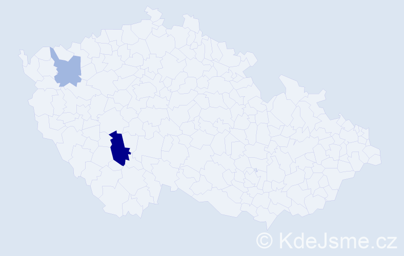 Příjmení: 'Plávka', počet výskytů 5 v celé ČR