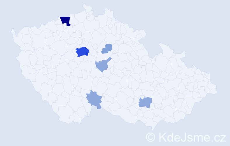 Příjmení: 'Parschová', počet výskytů 19 v celé ČR