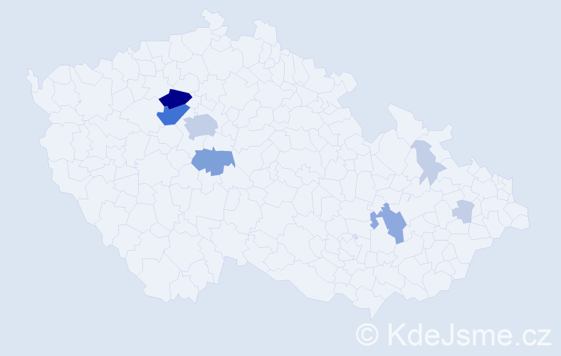 Příjmení: 'Szigeti', počet výskytů 25 v celé ČR