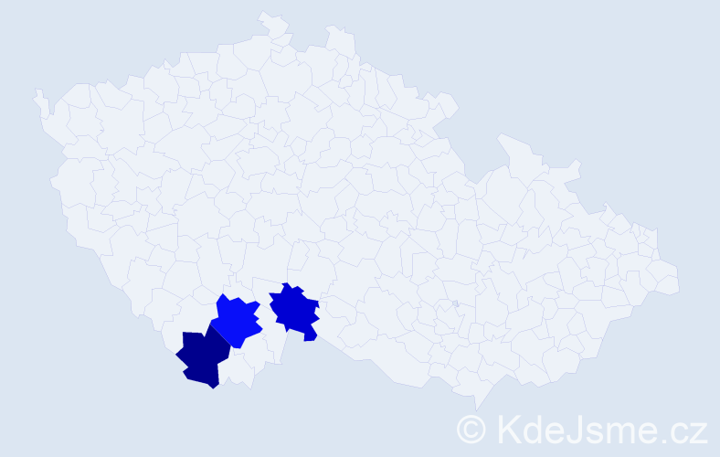 Příjmení: 'Walischová', počet výskytů 4 v celé ČR