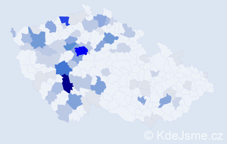 Příjmení: 'Vlasatá', počet výskytů 253 v celé ČR