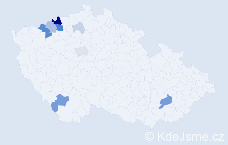Příjmení: 'Kundertová', počet výskytů 33 v celé ČR