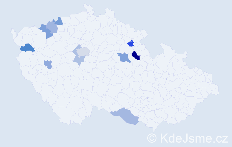Příjmení: 'Zozulák', počet výskytů 16 v celé ČR