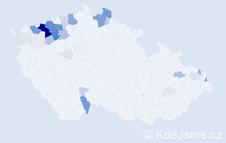 Příjmení: 'Makuňa', počet výskytů 128 v celé ČR