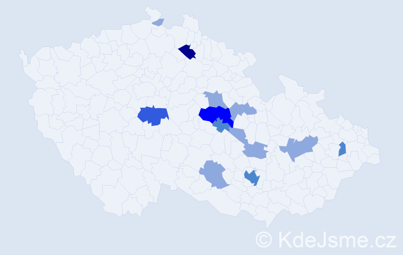 Příjmení: 'Zlevor', počet výskytů 26 v celé ČR