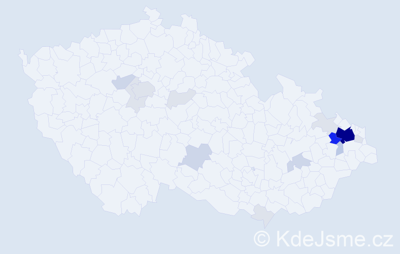 Příjmení: 'Bugyiová', počet výskytů 63 v celé ČR