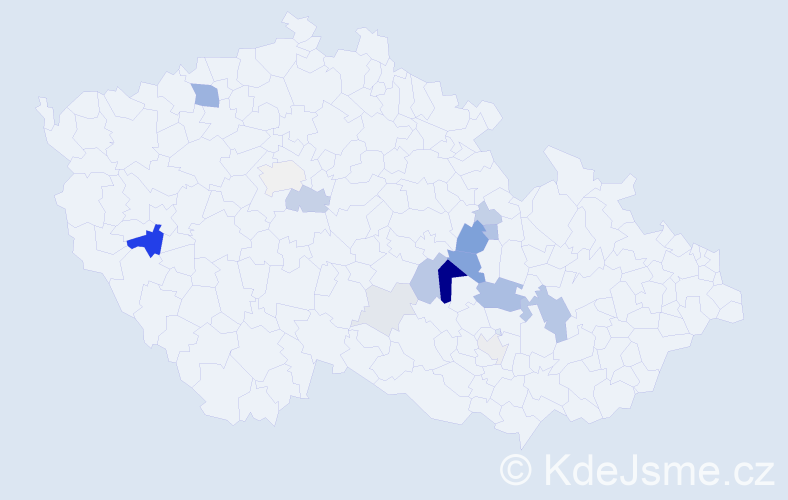 Příjmení: 'Lamplot', počet výskytů 40 v celé ČR