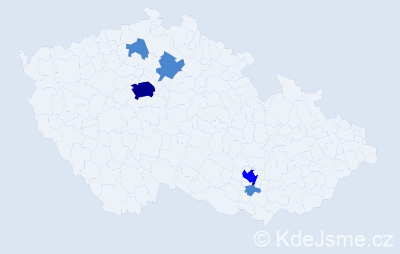 Příjmení: 'Chutora', počet výskytů 8 v celé ČR