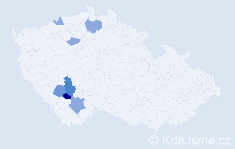Příjmení: 'Lenemajer', počet výskytů 15 v celé ČR