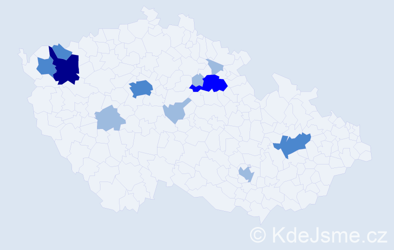 Příjmení: 'Piškaninová', počet výskytů 20 v celé ČR