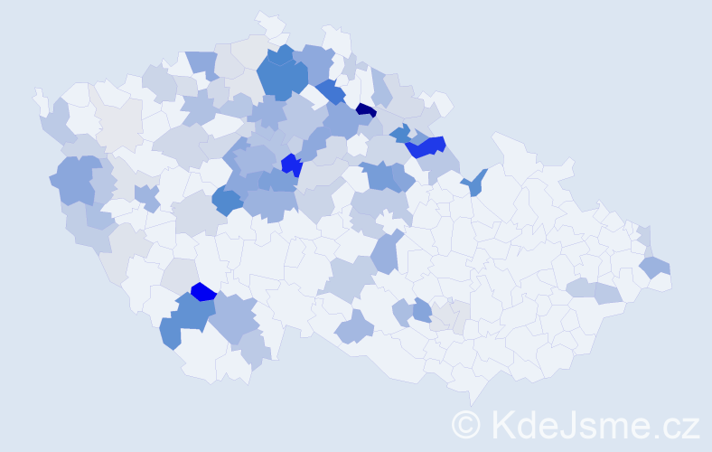 Příjmení: 'Brychová', počet výskytů 339 v celé ČR