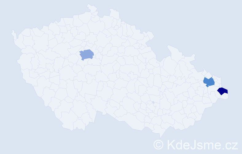 Příjmení: 'Stanieczková', počet výskytů 8 v celé ČR