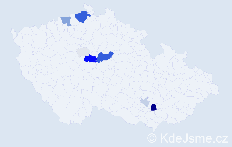 Příjmení: 'Demus', počet výskytů 10 v celé ČR