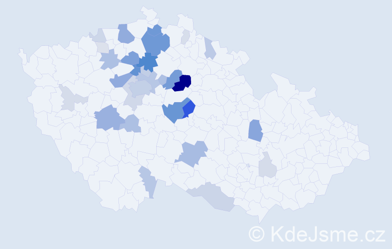 Příjmení: 'Ladra', počet výskytů 112 v celé ČR