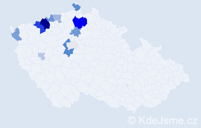 Příjmení: 'Žemberiová', počet výskytů 21 v celé ČR
