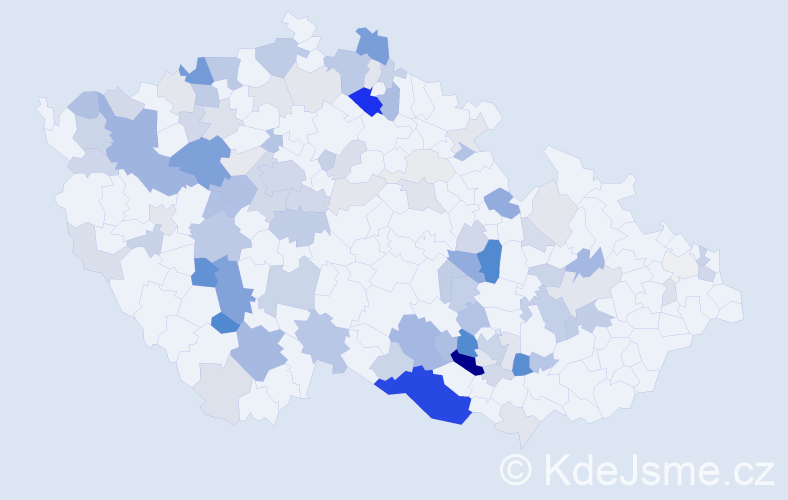 Příjmení: 'Leitner', počet výskytů 273 v celé ČR