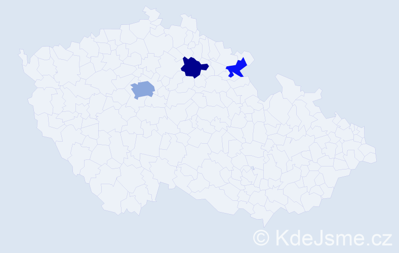 Příjmení: 'Lazurková', počet výskytů 5 v celé ČR