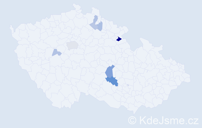 Příjmení: 'Romanets', počet výskytů 22 v celé ČR