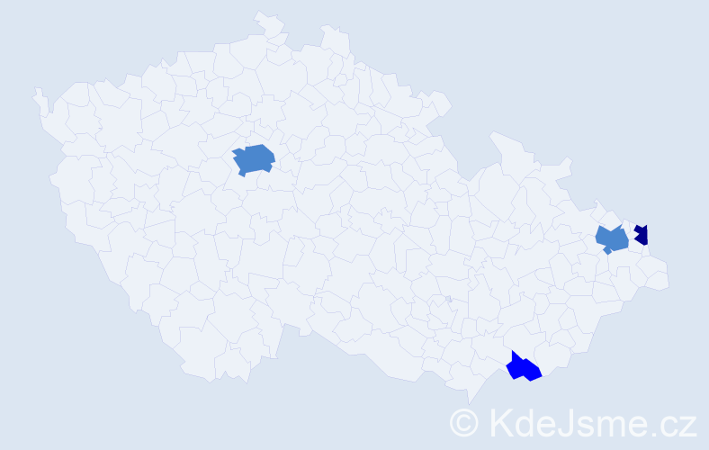 Příjmení: 'Mancuso', počet výskytů 7 v celé ČR