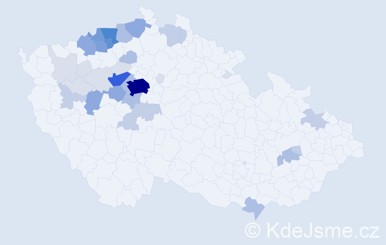 Příjmení: 'Rouček', počet výskytů 120 v celé ČR