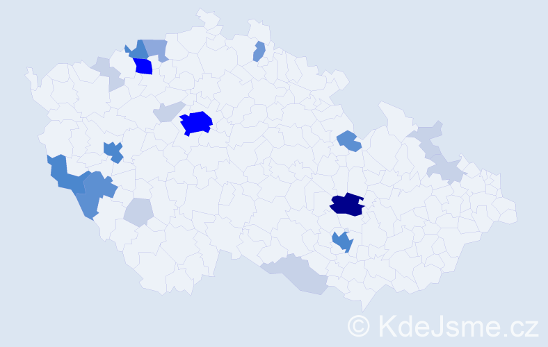Příjmení: 'Syka', počet výskytů 76 v celé ČR