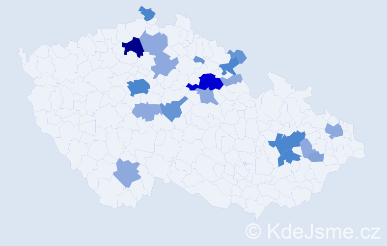 Příjmení: 'Ringel', počet výskytů 54 v celé ČR