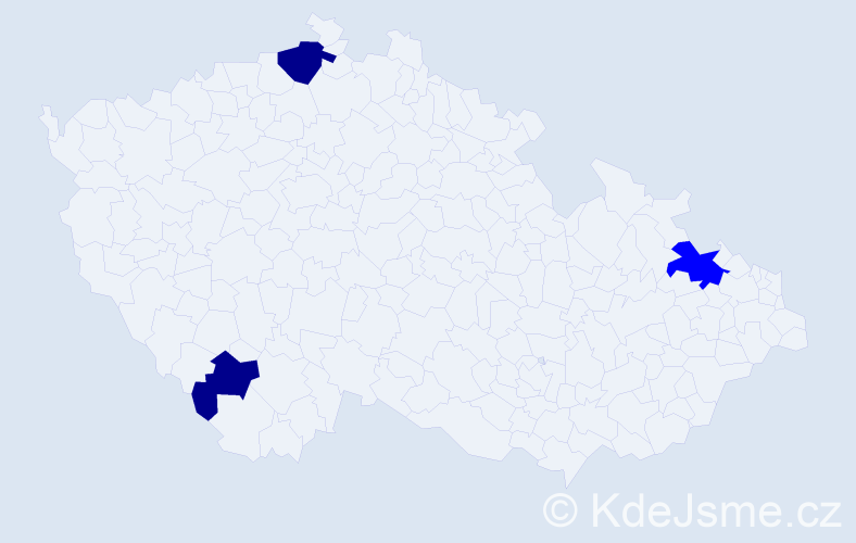 Příjmení: 'Krekáňová', počet výskytů 5 v celé ČR