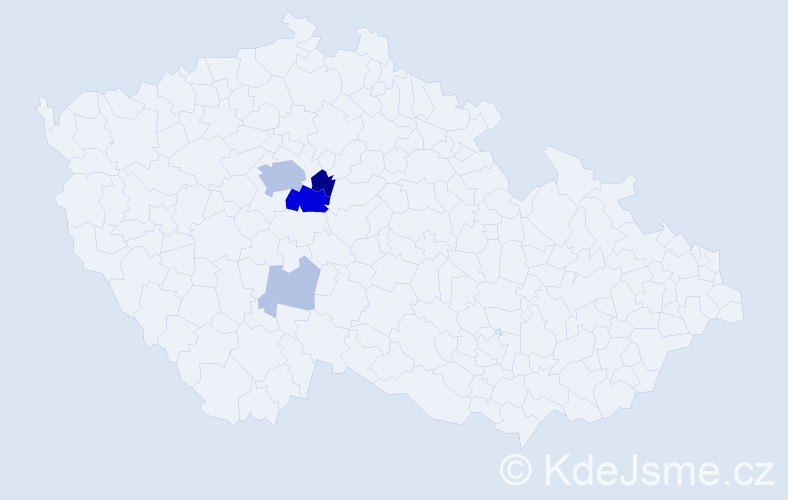 Příjmení: 'Mondschein', počet výskytů 17 v celé ČR