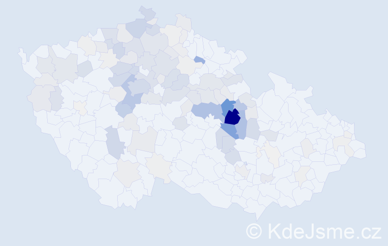 Příjmení: 'Chadima', počet výskytů 553 v celé ČR
